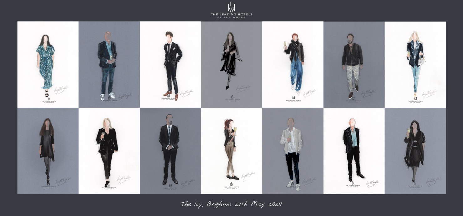corporate event ideas, fashion sketch, live painting, guest portraits, corporate gifting, live painter
